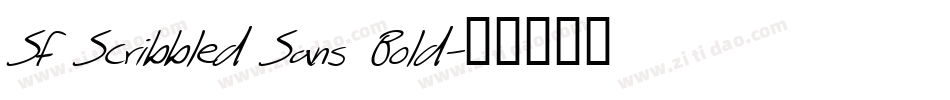 SF Scribbled Sans Bold字体转换